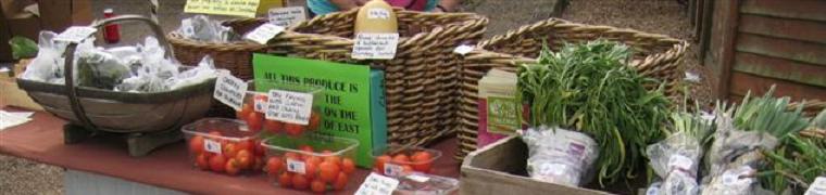Allotment produce at the East Farleigh Farmers' Market - Photo by Sue Morris